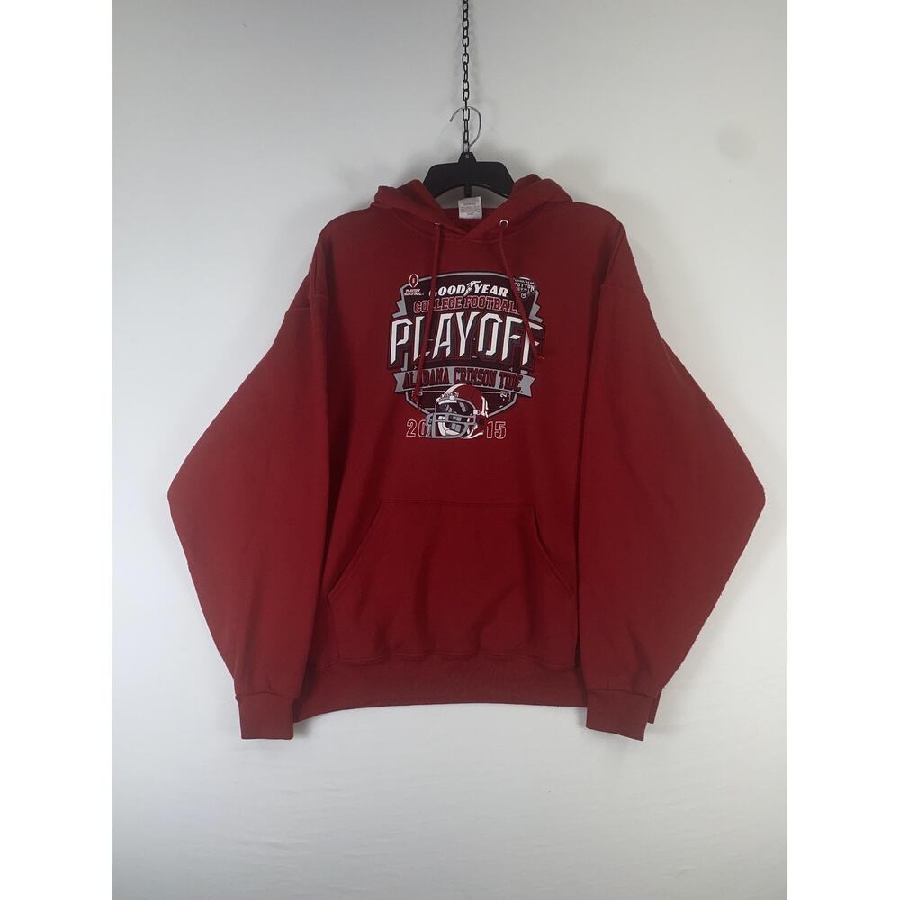 Alabama Crimson Tide Hoodie Mens XL Red NCAA Football Playoff Jerzees Sweatshirt